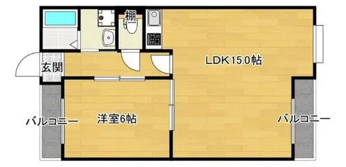 新豊里ハイツ【3階】の間取り