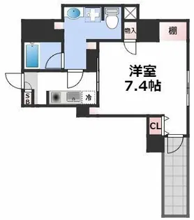 フォレステージュ北堀江【8階】の間取り