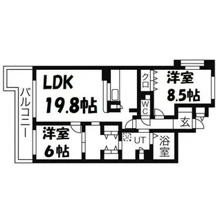 アイユー八事【1階】の間取り