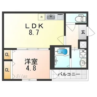 フジパレス高石加茂【1階】の間取り