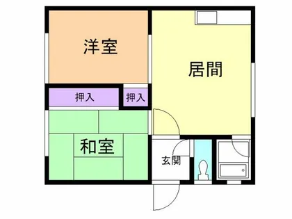 ハイツ弥生【2F号室】の間取り