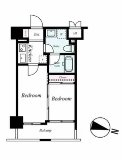 ルネッサンス21薬院サウス【6階】の間取り
