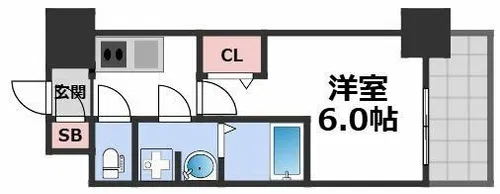 エスリード大阪イーストエッジ【8階】の間取り