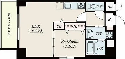 GRANDUKE新栄【12階】の間取り