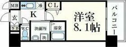 プレサンス名古屋STATIONサティナ【5階】の間取り