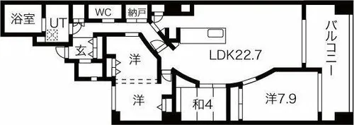 リモージュ徳川【5階】の間取り