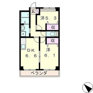 ヴィラ・ルーエン【1階】の間取り