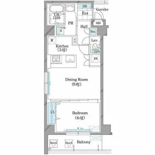 ホーリーフォート南平岸【7階】の間取り