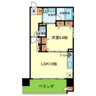 ディアステージ夕陽丘ソシエール【7階】の間取り