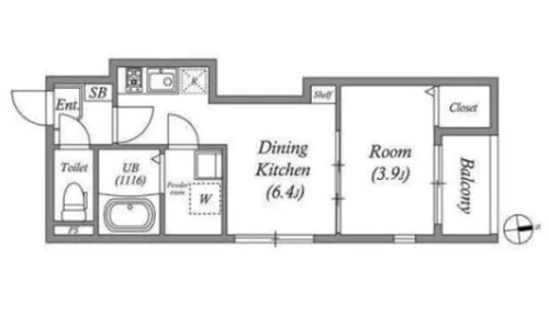 レーベンハイム西加賀谷【3階】の間取り