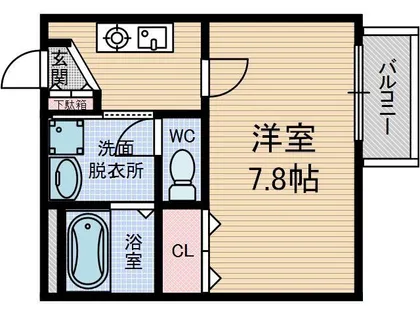 アンプルール茨木【1階】の間取り
