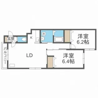 ポコ・ア・ポコ【201号室】の間取り