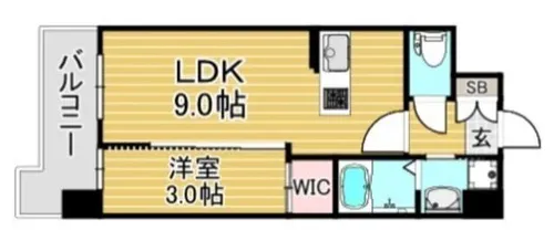 福岡県筑紫野市二日市中央6丁目【マンション】の間取り