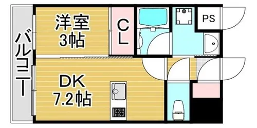 福岡県福岡市東区香椎駅前1丁目【マンション】の間取り