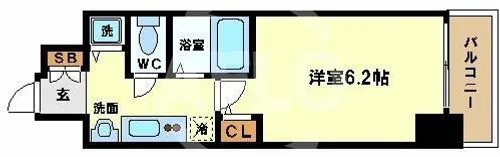 プレサンス本町ジョイス【4階】の間取り