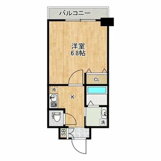 ふぁみーゆ服部天神【7階】の間取り