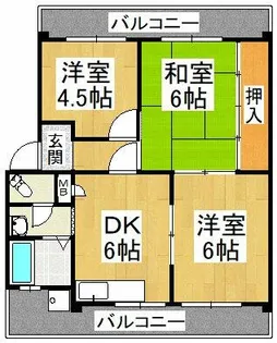 末広マンション【1階】の間取り
