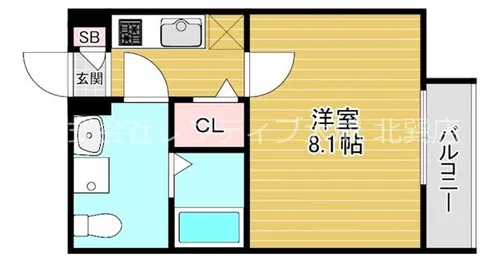 カルミア鶴橋【2階】の間取り