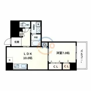 グランルージュ城東【9階】の間取り