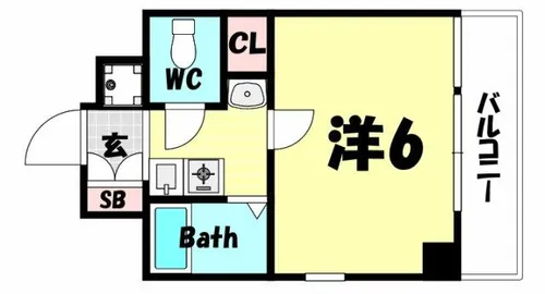 エステムコート神戸三宮山手センティール【2階】の間取り