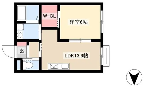 レトア荒子イースト【101号室】の間取り