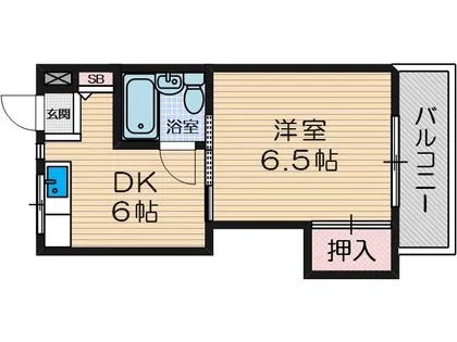 茨木フラワーハイツ【3階】の間取り