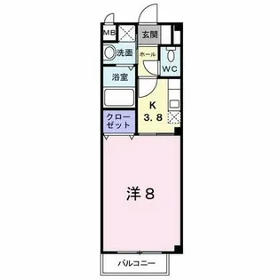カレント上吉田ⅠB【2階】の間取り