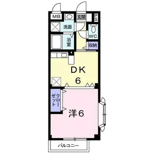 ツインズ葛原東B【1階】の間取り