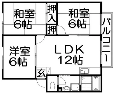 パークヒル枚方 C棟【1階】の間取り