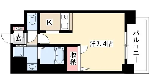 プレサンスNAGOYA桜通ビッグビート【408号室】の間取り