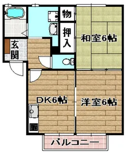 グリーンヒルⅡ【101号室】の間取り