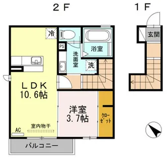 L’oiseau Bleu【2階】の間取り