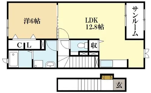 チェリーブラッサム【2階】の間取り