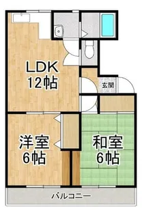 唐崎シャトーハイツ【2階】の間取り