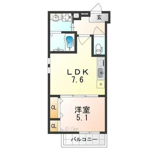 フジパレス高石加茂【2階】の間取り