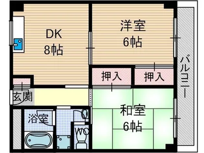 ハイツ奥田【2階】の間取り