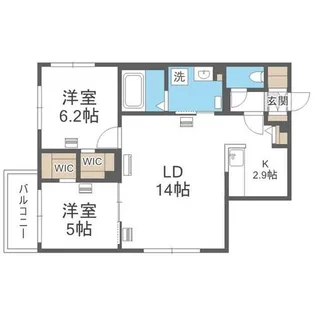 エフュート二十四軒【2階】の間取り