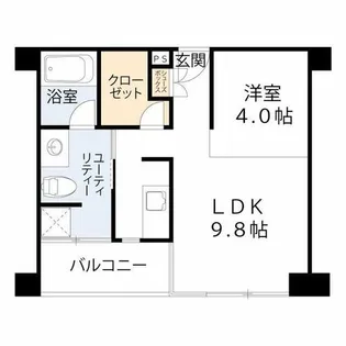 クリスタルブライト本町東【3階】の間取り