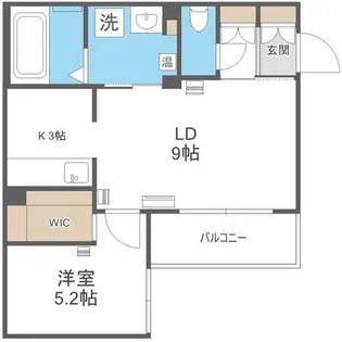 エフュート二十四軒【4階】の間取り