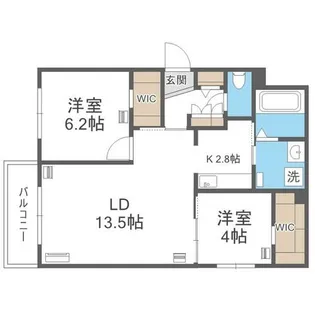 エフュート二十四軒【3階】の間取り