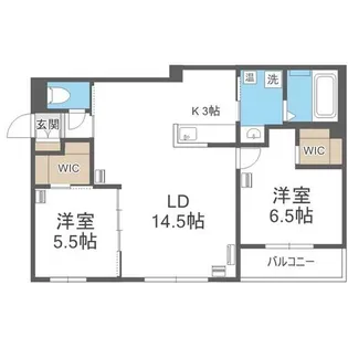 エフュート宮の沢【2階】の間取り