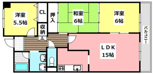 グランデパイース【403号室】の間取り