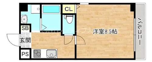 1Kの間取り画像