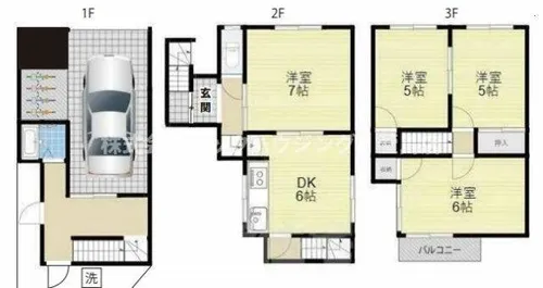 大阪府寝屋川市北大利町【一戸建】の間取り