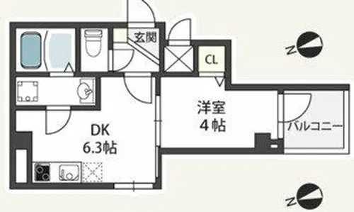Serie都島【7階】の間取り