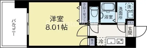 福岡県福岡市博多区石城町【マンション】の間取り