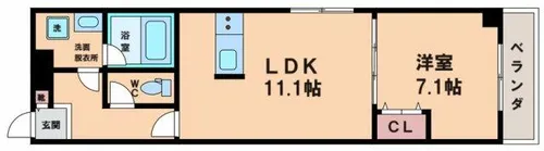 グランパシフィック生野東【1階】の間取り