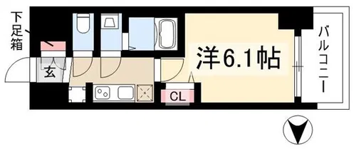 プレサンスSAKAEフロント【0702号室】の間取り