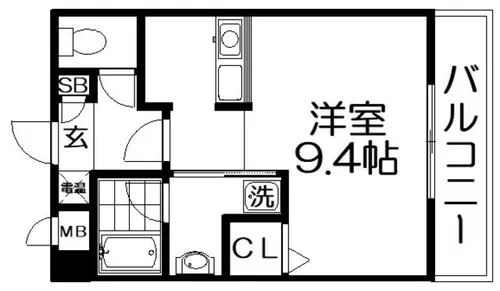 アクアムーン【4階】の間取り
