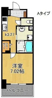 メルベージュ岸【9階】の間取り